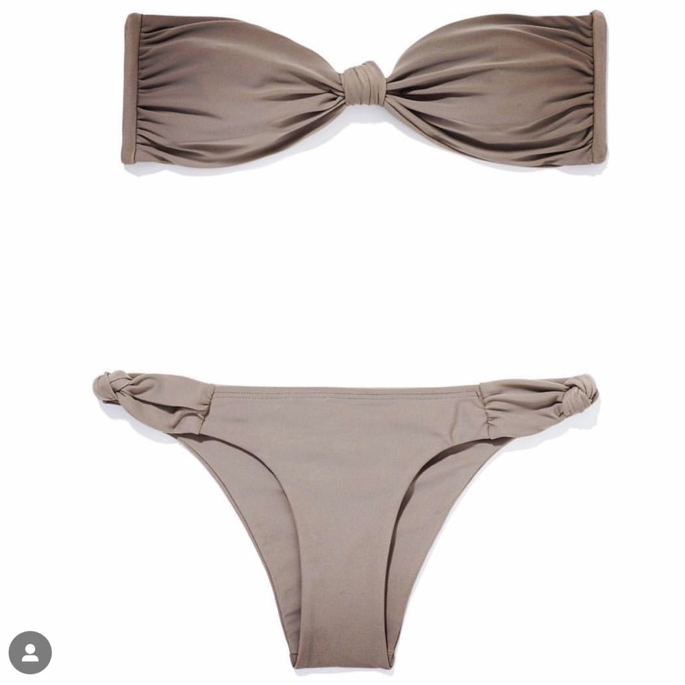 La Marée gray bandeau bikini